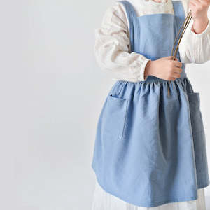 Myron 100% Cotton Medium Apron With 2 Pockets - Child Blue