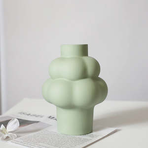 Art: Georgia J Balloon Vase 200mm - Avocado Green