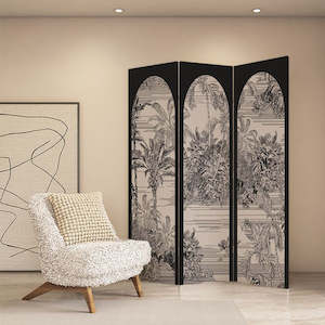 Art 1: Hygge Haven Modern French Wooden Art Canvas Room Divider