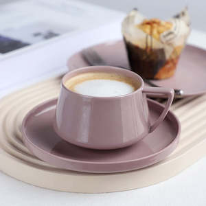 Georgia J: Georgia J Kaden Porcelain Coffee Cup and Saucer 250ml - Pink