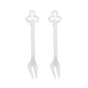 Georgia J: Georgia J 2PCS Chloe Porcelain Fork Set - White