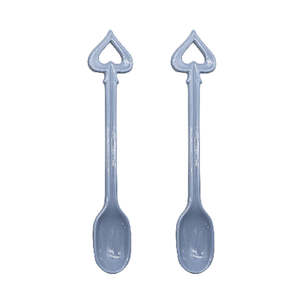 Georgia J 2PCS Chloe Porcelain Spoon Set - Blue