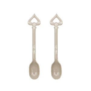 Georgia J 2PCS Chloe Porcelain Spoon Set - Beige