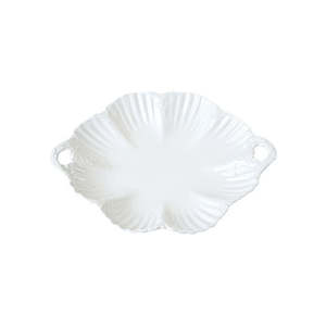 Georgia J Milano Vintage Scalloped Floral Tray 34cm - Ivory