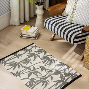 Barlow Botanical Woven Soft Rug/Bath Mat 90x60cm - Bamboo
