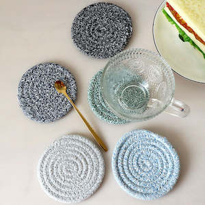 DuDo Cotton Woven Coaster/Trivet 11cm - Black