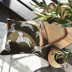 Cushion: Miro Sherpa Cushion Cover 45x45cm - Zebra