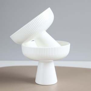 Bowl: Georgia J Lilly High Foot Ice Cream Cup - White