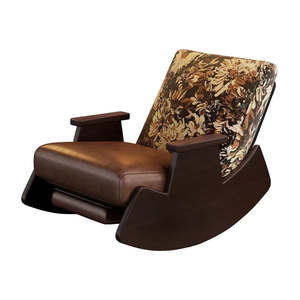 New Arrival: Moonlight Solid Wood Reclining Rocker with Footrest - Black / Brown