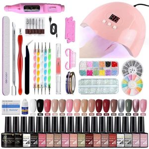 iLead Professional 35 Piece Nail Gel Polish Set with UV/LED Lamp, Electric Nail &hellip;