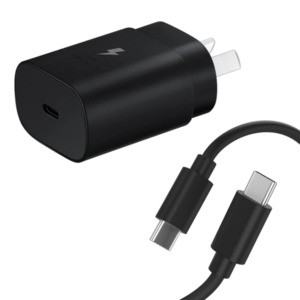 iLead PD 25W Samsung Compatible TYPE-C Fast Charger with Cable, Black