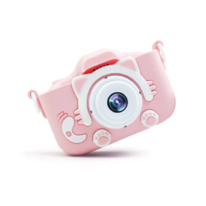 iLead Mini Kids Camera IPS Screen HD 1080P Tom Cat Pink