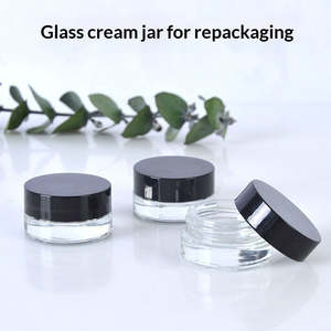 Clear Cream Jar Cosmetic Bottle Sample Size