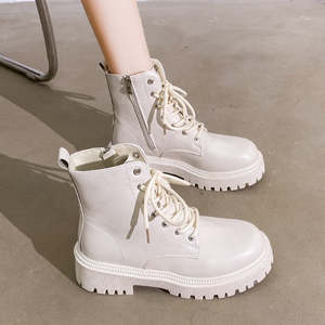 Shoes: Martin Boots Women's British-style Motorcycle Platform