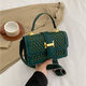 Woven Solid Color Crossbody Small Square Bag