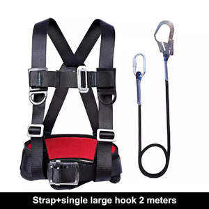 Qs Work Wear: Three-Point Half Body Work Safety Harness Outdoor Rock Climbing Electrician Construction Wear-resistant Protective Safety Belt