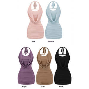 New Arrivals: Mesh Halter Spaghetti Straps Dress Women
