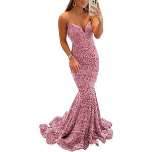 New Arrivals: Brigitte Sequin Formal Sexy Long Prom Party Gowns