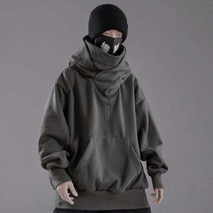 Trendy: Plus Size Sweaters Menswear Mechanical Style Coat Hooded Fleece-lined