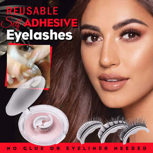 Sellf Beauty: Reusable 3D Mink Lashes Natural False Eyelashes Self Adhesive Fake Glue Free Makeup Eyelash Extension Silk