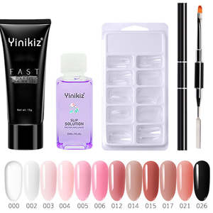Sellf Beauty: Poly Extension Nail Gel Set 15ml 12 Colors White Clear Crystal UV Builder Gel