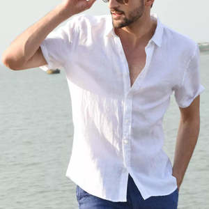 Men Casual: Summer Short-sleeved Shirt Casual Button Tops Men Clothing
