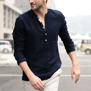 Men Casual: Plaid Collar Tops Turn Down Men Shirts Clothing