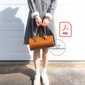No.112 Tube Bag - A4 PDF Pattern Leap Leather Craft