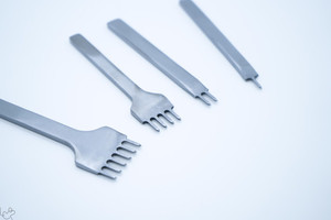 Products: Leather Craft Entry Level Diamond Pricking Iron Hole Punch 1/2/4/6 Teeth Set Leap Leather Craft