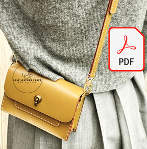Products: No.108 Small Shoulder Bag - A4 PDF Pattern Leap Leather Craft