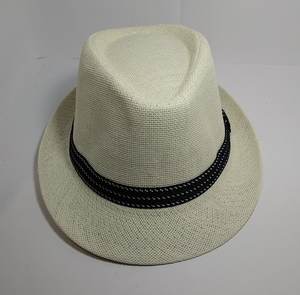Hats: Straw Trilby Hat - Leather Direct