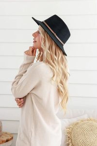 Fedora Brown Band Hats - Leather Direct