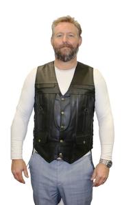 Leather Vests For Men - Motorcycle Leather Vest - Thick Leather Vest: Men's Leather Vest - Genuine Leather Vest for Men and Women