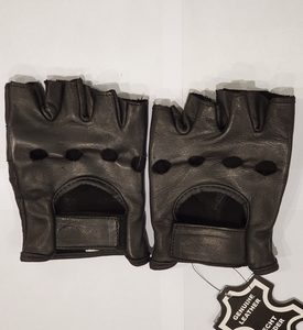 Products: Fingerless Leather Gloves - Leather Direct