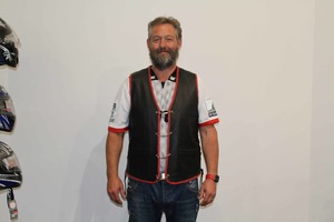Bullet Vest with Red Braid – LeatherDirect