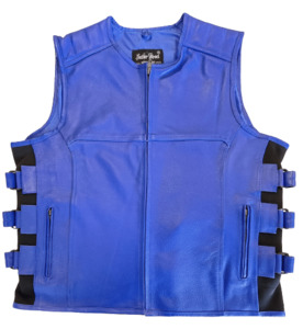 Products: Blue Leather Vest – LeatherDirect