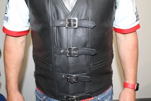 Black Leather vest with Buckles – LeatherDirect