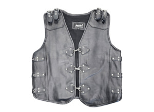 Black Simple Leather Vest – LeatherDirect