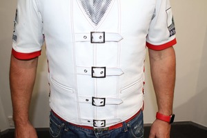 White Leather Vest with Buckles – LeatherDirect