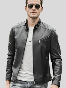 Products: Men’s Café Racer Leather Jacket: Portland