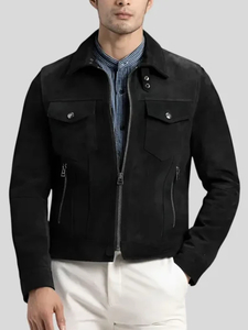 Products: Men’s Suede Trucker Leather Jacket: Kumara