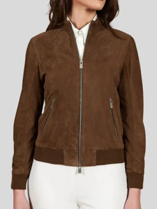 Products: Women’s Aviator Suede Leather Jacket : Beaumont