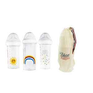 Travel: "Rainbow" Baby Bottle Set (2x210ml, 1x360 ml)