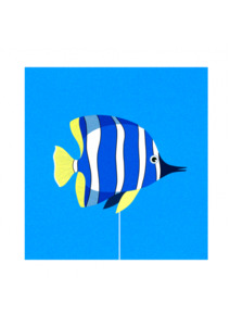 Poisson Bleu Art Print