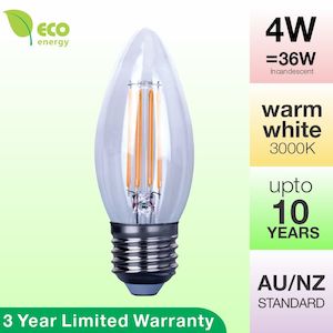 4W LED Filament Candle Bulb E27 Screw