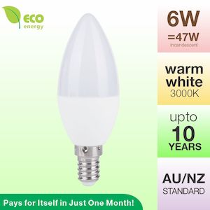 Led Light Bulbs: E14 LED Bulb 6W Candle Bulb High Bright