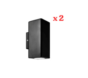 Wall Lights: Outdoor LED Light Byron Square Large 1-way x 2