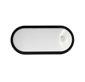 Sensor Security Lights: LED Bulkhead with Sensor 12w Ovate CCT