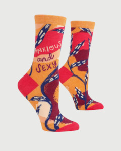 Blue Q Anxious and Sexy Socks