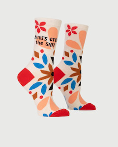 Socks: Blue Q Aunts Are The Shit Socks